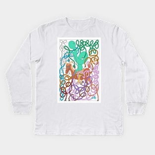 Mr Squiggly Giddy Up Kids Long Sleeve T-Shirt